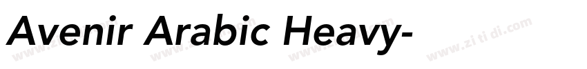 Avenir Arabic Heavy字体转换